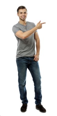 beyaz izole yakışıklı genç