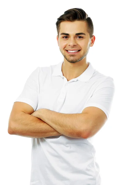 Handsome young man isolated on white — Stock Photo, Image