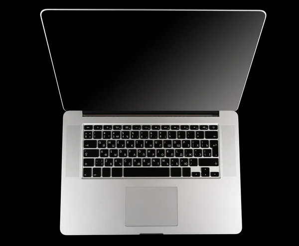 Laptop on dark background — Stock Photo, Image