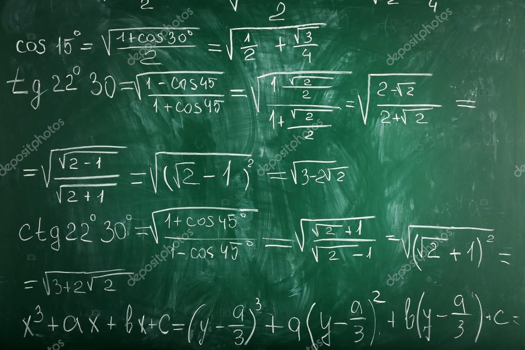 Math formulas on blackboard background Stock Photo by ©belchonock 76550061