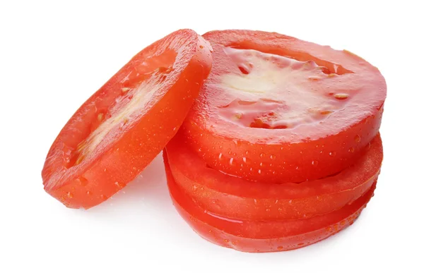 Sliced cherry tomato isolated on white — Stock Photo, Image