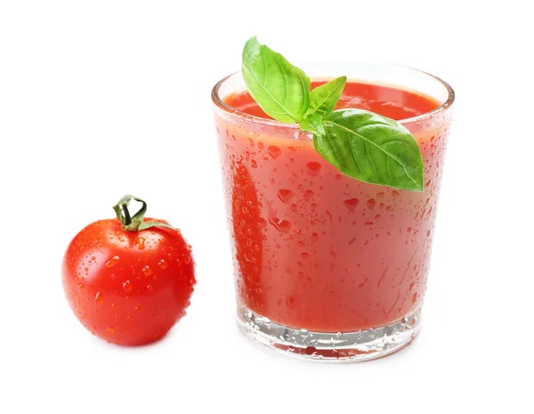 Vaso de jugo de tomate fresco —  Fotos de Stock