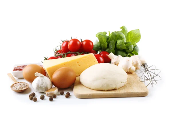 Ingrediënten voor het koken van pizza — Stockfoto