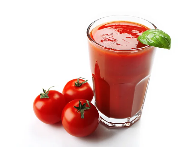 Vaso de jugo de tomate fresco —  Fotos de Stock