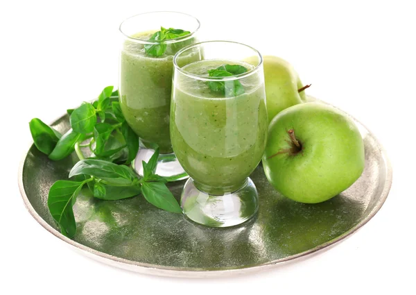 Vasos de jugo verde saludable — Foto de Stock