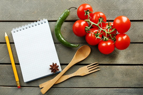 Open recipe book — Stock Photo, Image