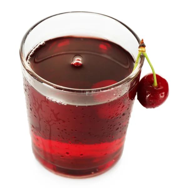 Fresh juice with cherries — Stock Photo, Image