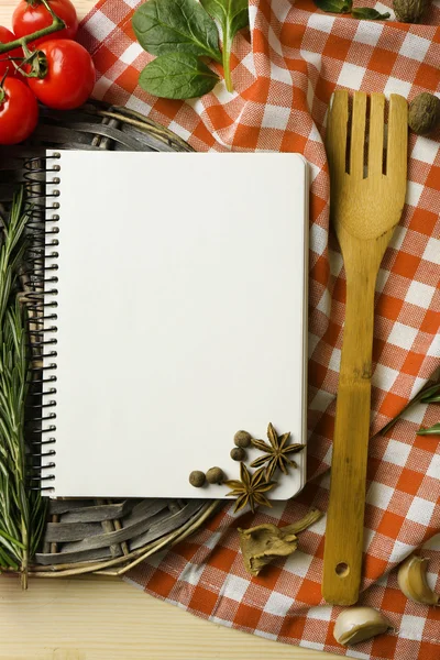 Open recipe book — Stock Photo, Image