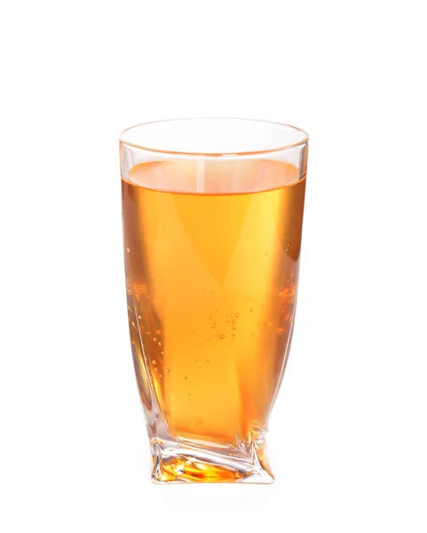 Glas äppeljuice, isolerad på vit — Stockfoto