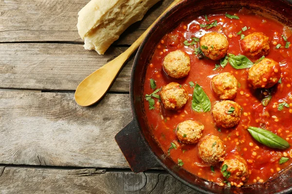 Bolas de carne com molho de tomate — Fotografia de Stock