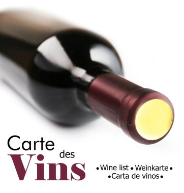 şarap şişesi üzerinde beyaz izole