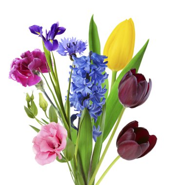 Beyaz bir demet güzel çiçek.