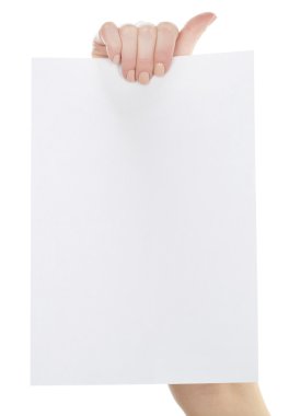 Beyaz üzerine izole edilmiş boş bir kart.