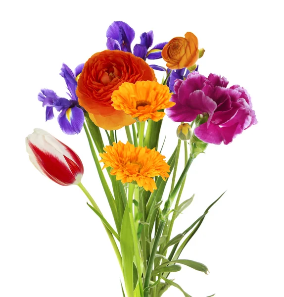 Bouquet of beautiful flowers isolated on white — Stock Photo, Image