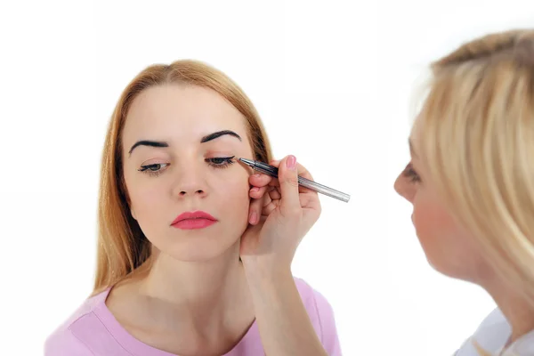 Permanentes Make-up (Tätowierung) im Schönheitssalon — Stockfoto