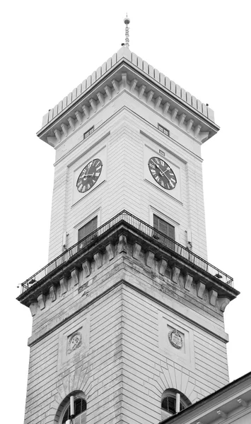 Tower with clock on sky background — Stock Fotó