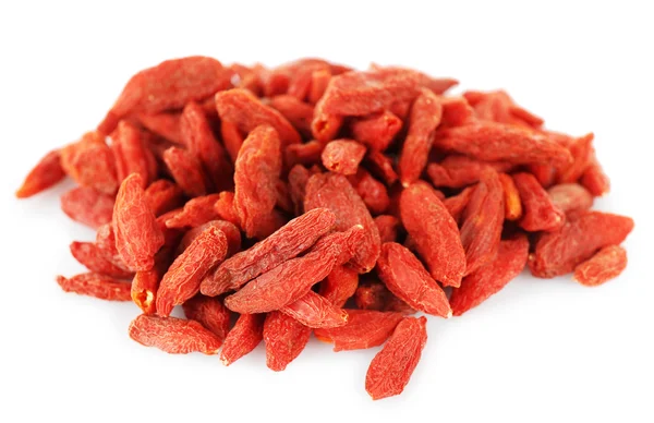 Bayas de Goji aisladas en blanco — Foto de Stock