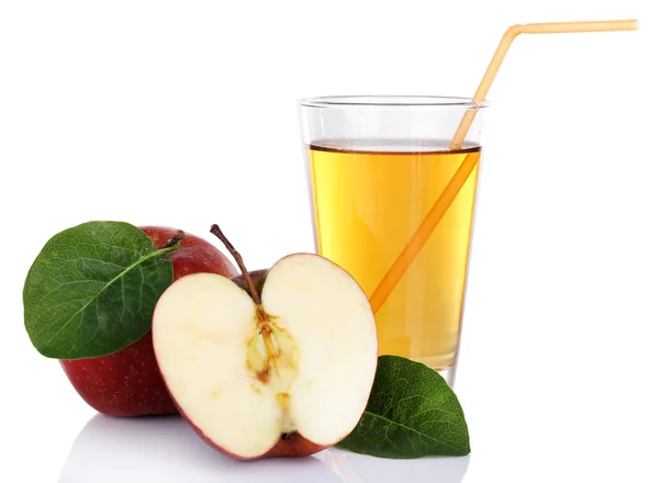 Apple juice with red apples — Stock Photo, Image