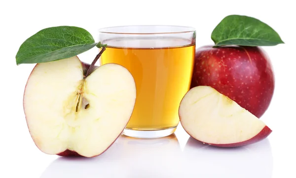 Apple juice with red apples — Stockfoto