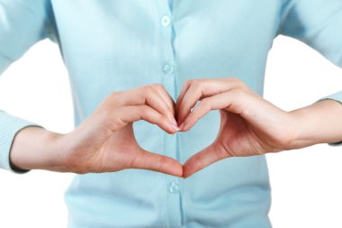 Kalp şeklinde elinde kızla