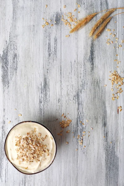 Farina d'avena fatta in casa sana — Foto Stock