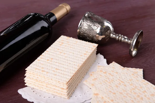 Matzo for Passover on table — Stock Photo, Image