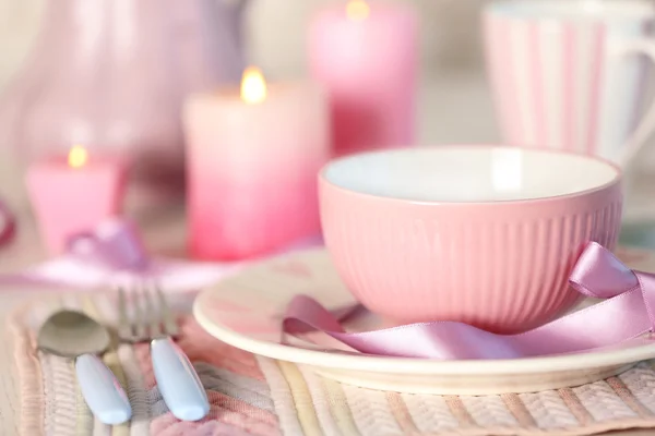 Beautiful holiday table setting — Stock Photo, Image