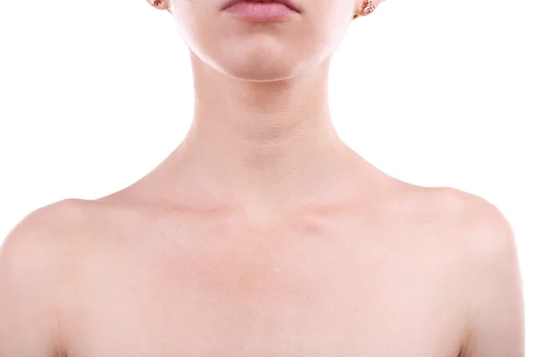 Vrouw nek en schouders close-up — Stockfoto