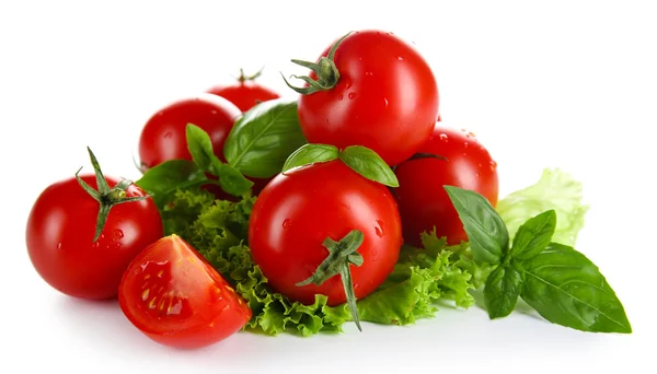 チェリー トマトとバジル — ストック写真