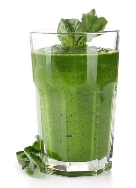 Glass of green vegetable juice — Stock Photo, Image