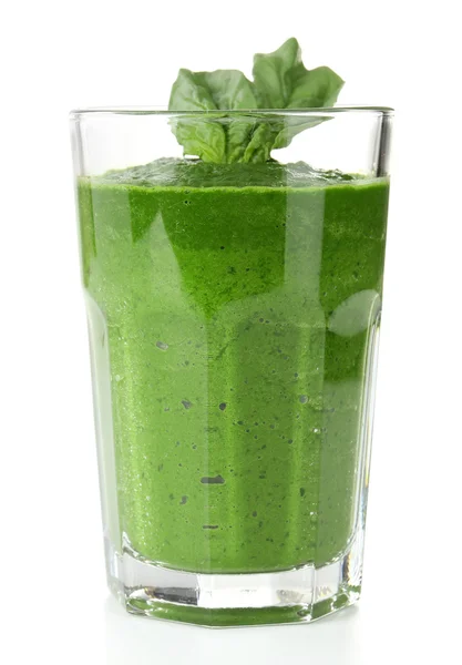 Glas groen groentesap — Stockfoto