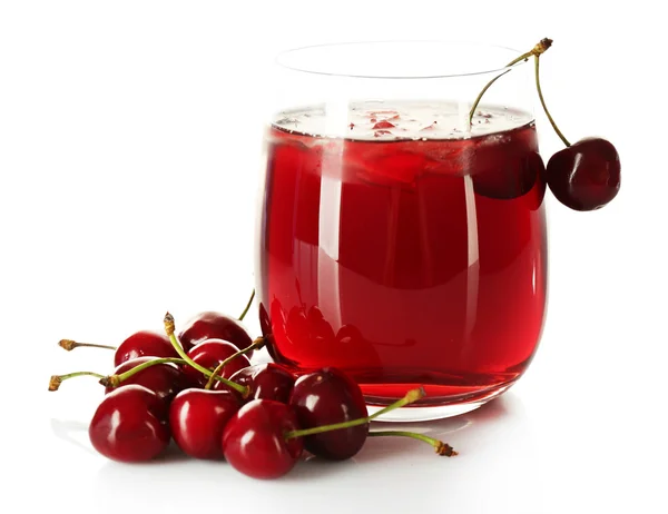 Fresh juice with cherries — Stock Photo, Image