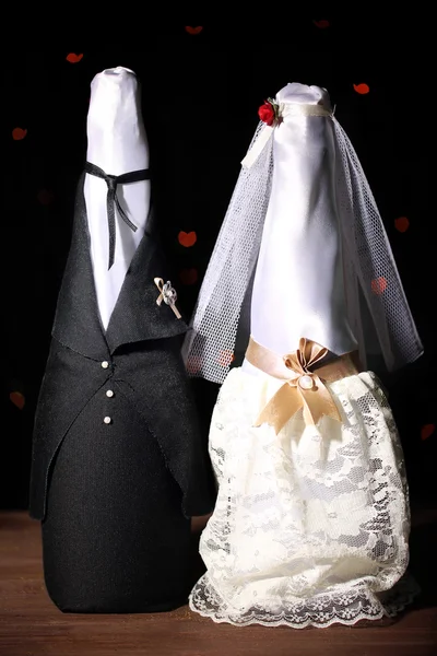 シャンパンのボトルの結婚式の装飾 — ストック写真