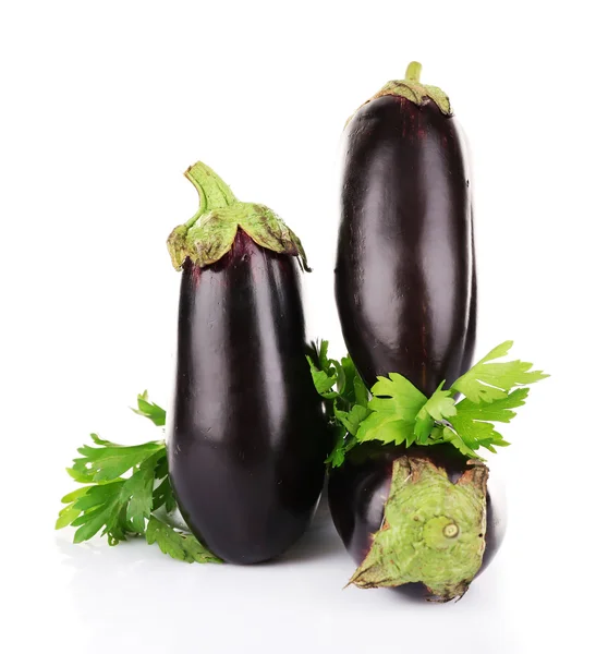 Fresh eggplant with parsley — Stock Photo, Image
