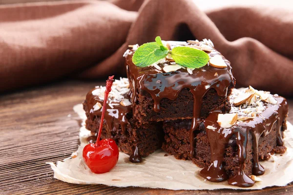 Delicious chocolate cakes — Stock Photo, Image