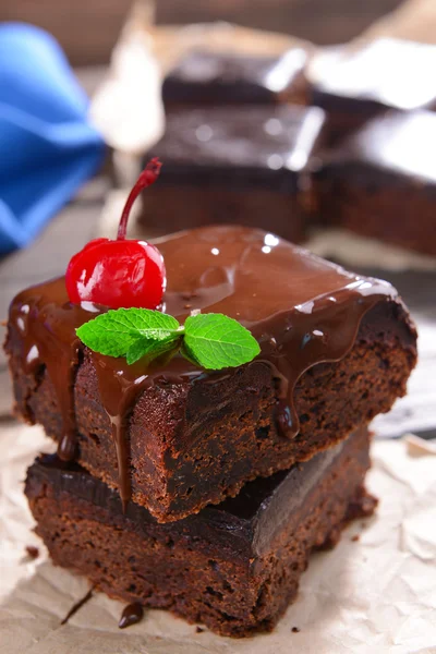 Delicious chocolate cakes — Stock Photo, Image