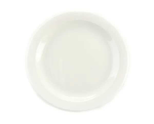 Порожня тарілка ізольована на білому — стокове фото
