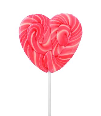 Kalp şeklinde lolipop.