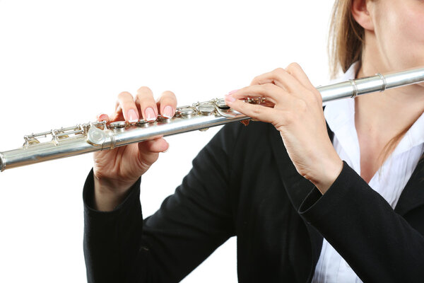 Musician playing flute