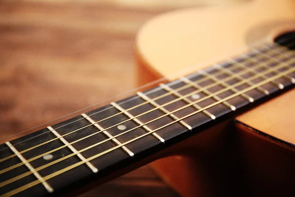 Acoustic guitar close up — Stock Photo, Image