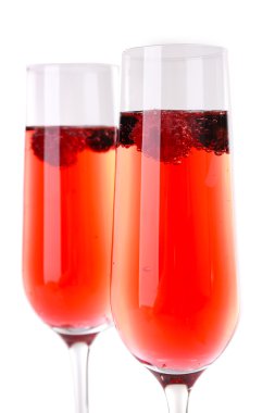 Bardak şampanya beyaz izole