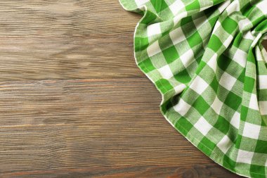 Peçete ahşap arka plan üzerinde