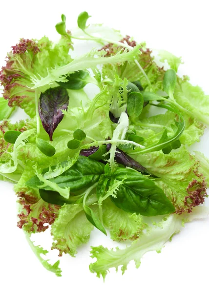 Friss vegyes zöld saláta tál közelről — Stock Fotó