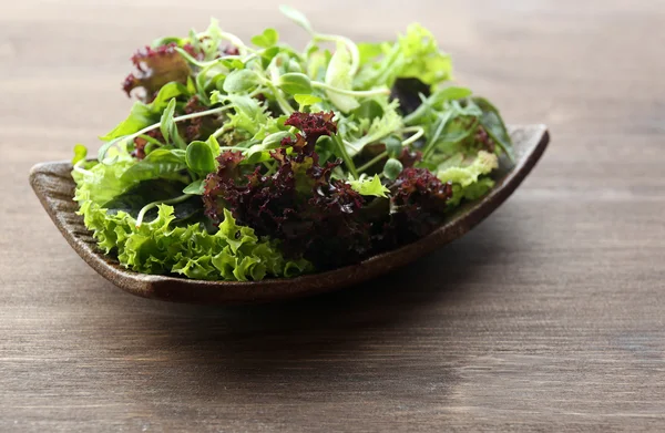 Placa de ensalada verde mixta fresca —  Fotos de Stock