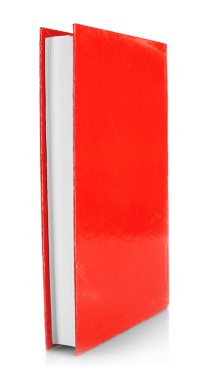Kırmızı kitap beyaz üzerine izole