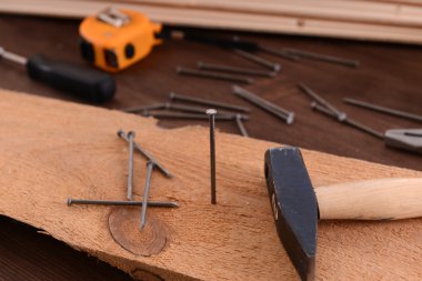 çalışma alanı inşaat araçları ile yakın çekim