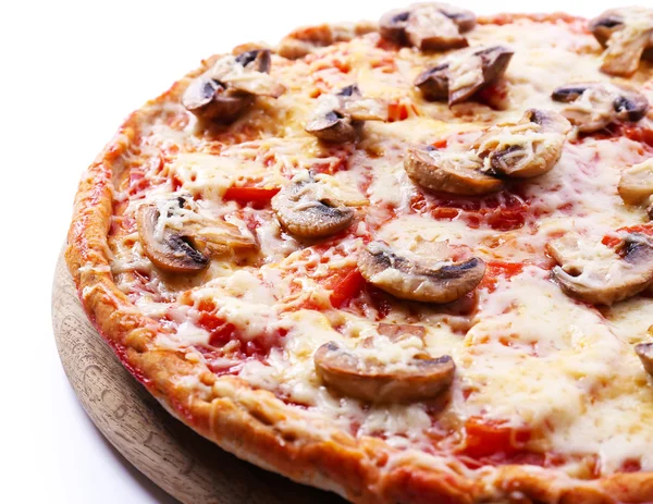 Tasty pizza with vegetables close up — Stock Photo, Image