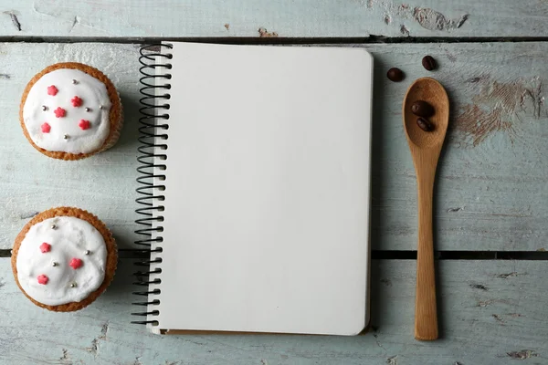 Livro de receitas aberto — Fotografia de Stock