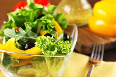 masada kase taze sebze salatası yakın çekim