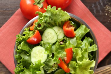 masada kase taze sebze salatası yakın çekim